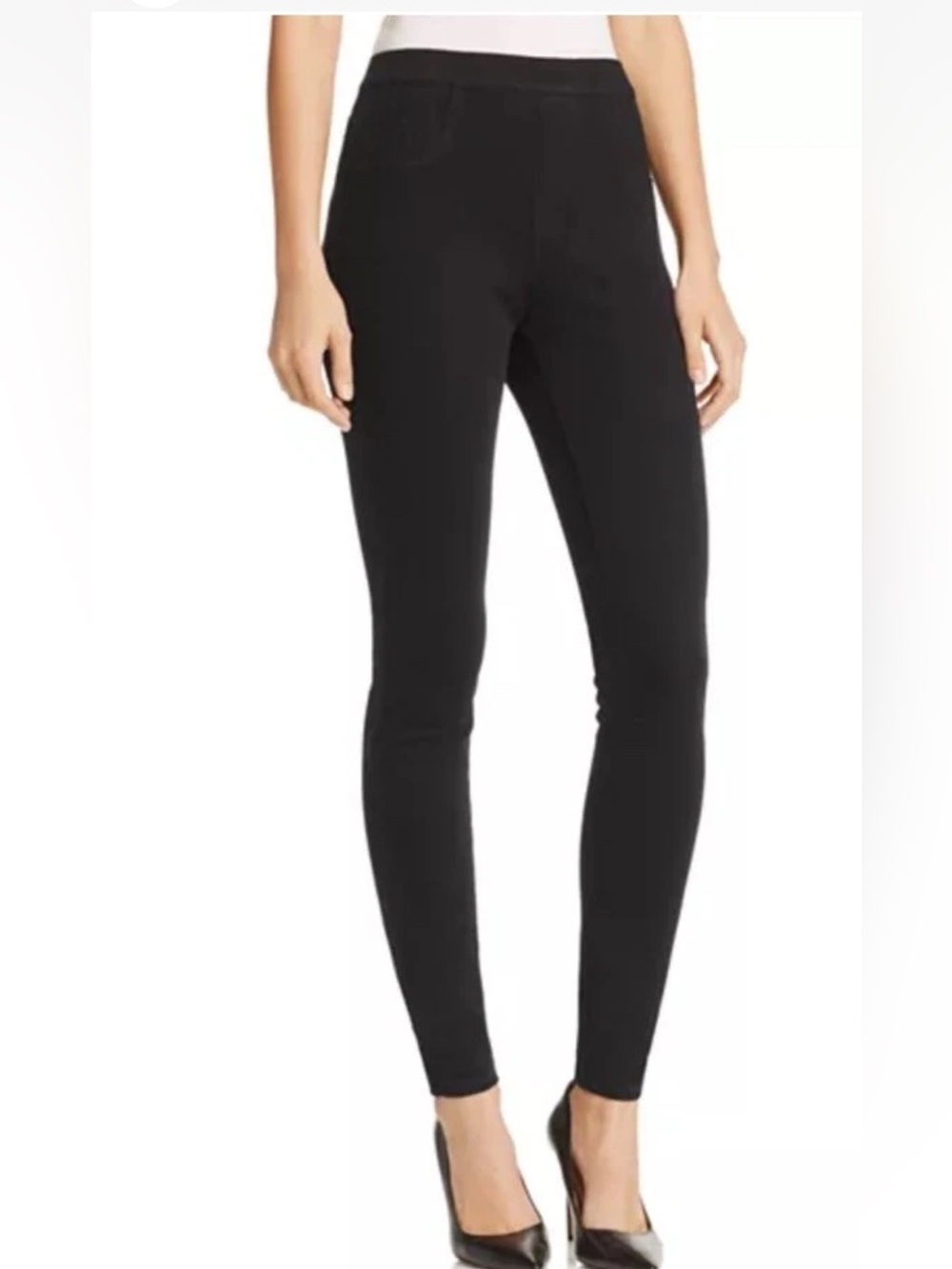 SPANX Jean-ish Ankle Leggings Black Medium M Pants 27.5" Inseam Pants Stretch